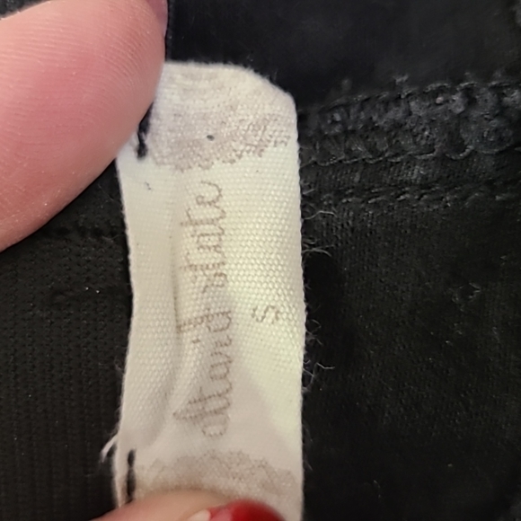 Altar'd State Flare Pants Size Small Black Pull On Elastic Waist Hand Painted - Picture 6 of 10